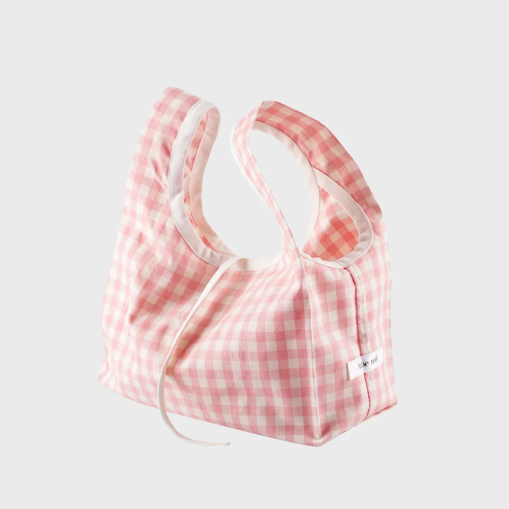Obnuit 格紋 Bongdal Bag_粉色