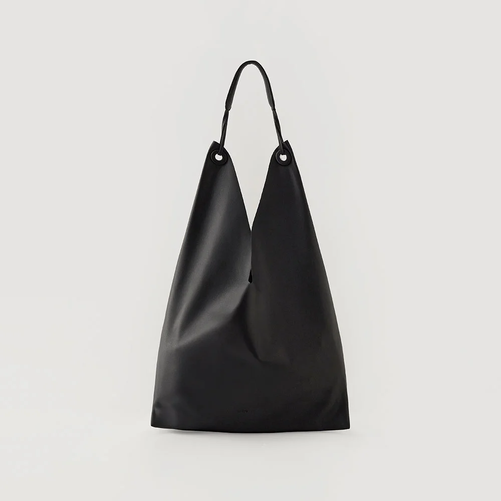 Leather Hobo Bag(Black)