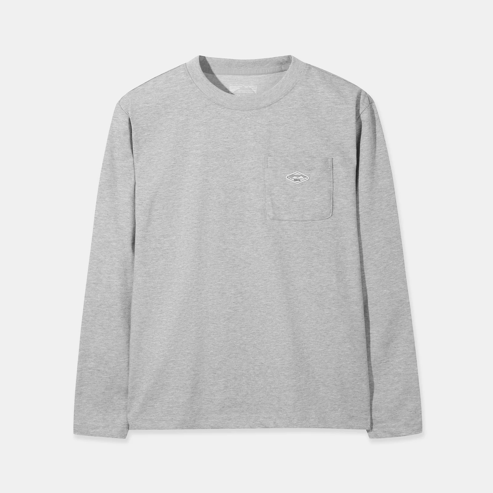 NEPA/Official Direct 7MC5343 通用 C/P 基本款 長袖 圓領 T恤_MELANGE/GREY