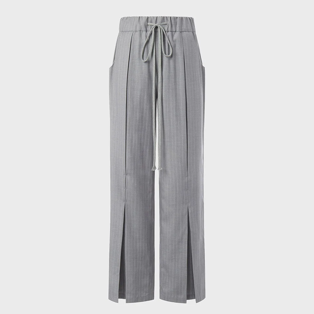 bluesf long wide stripe pants 長 寬版 條紋 褲子