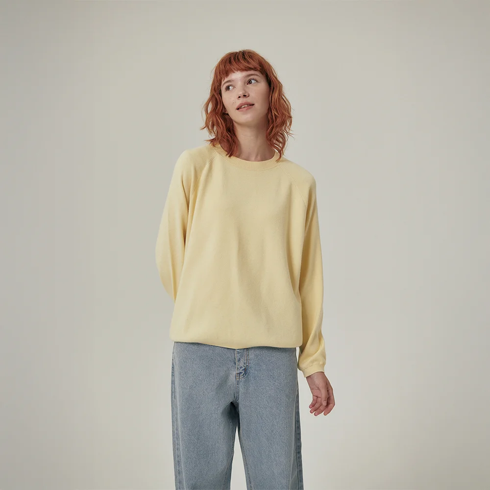Marel Loose Fit Round Knit Yellow