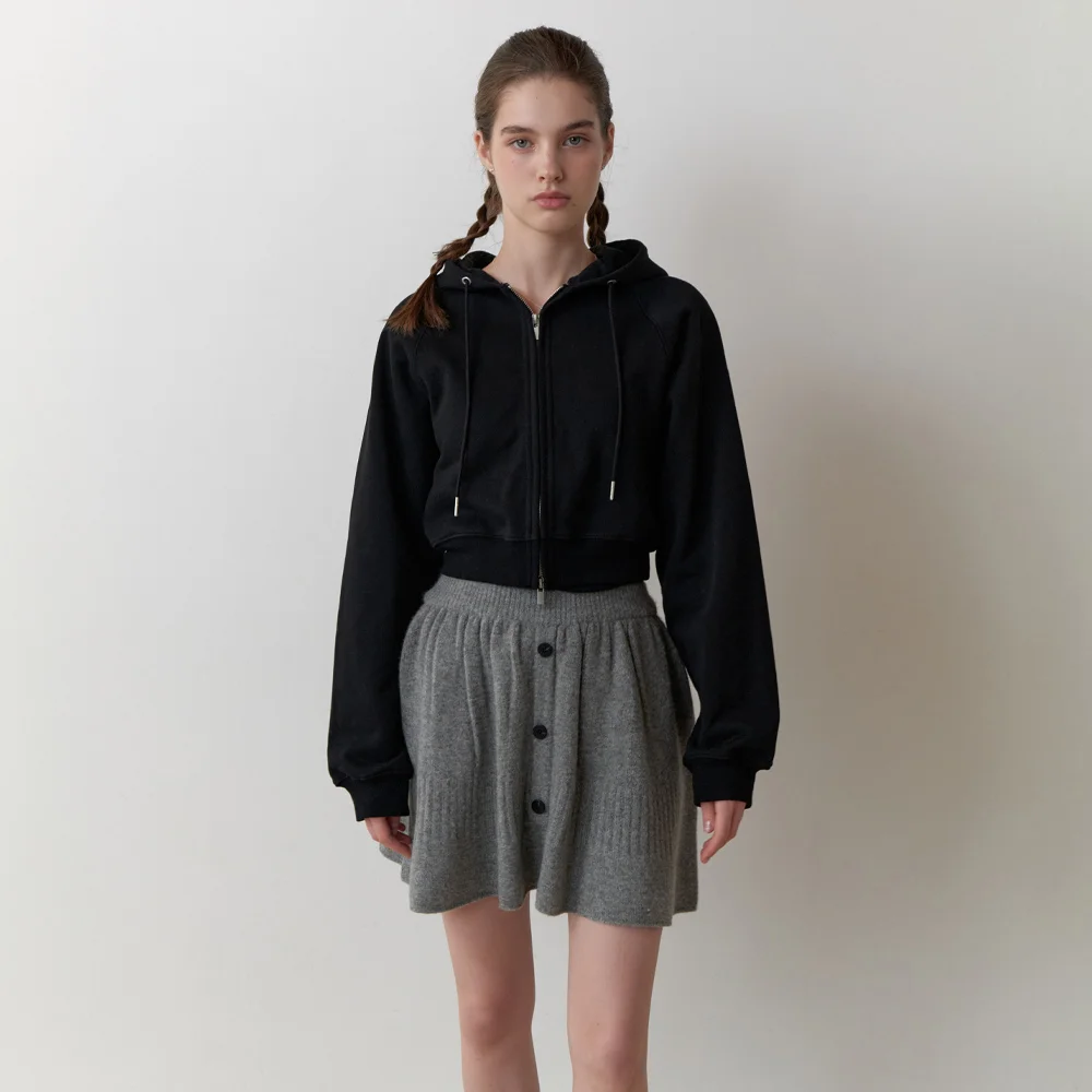 ReL hoodie zip up (black)