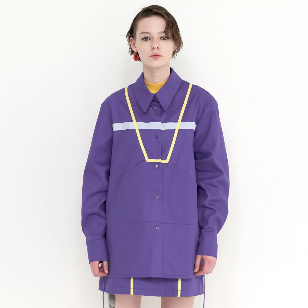 TREADMILL LINE TAPED SHIRTS/PURPLE