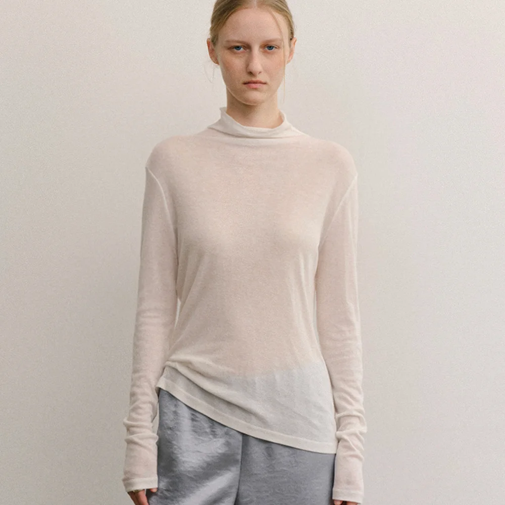 WARM SHEER LOOSE TOP_IVORY
