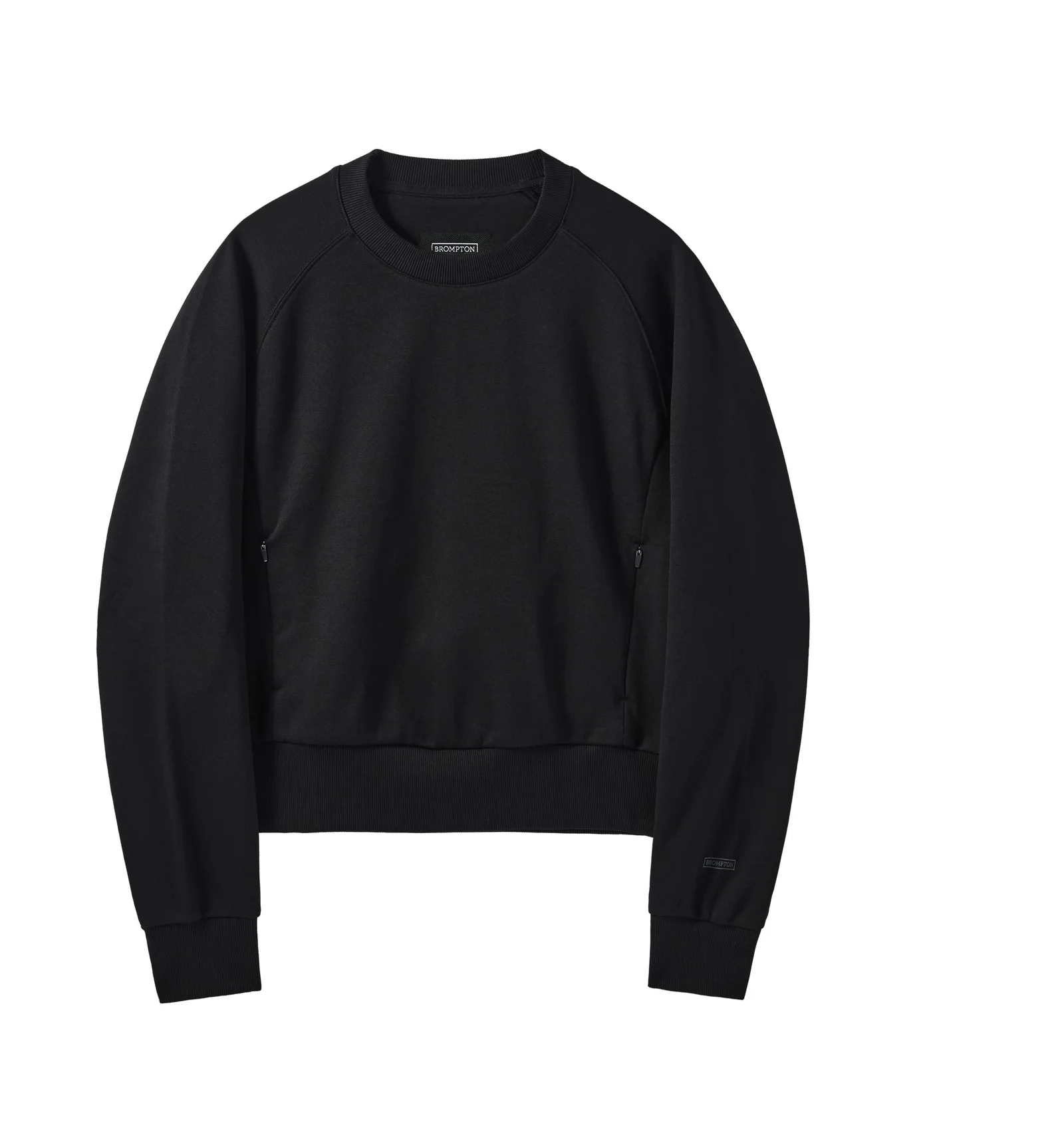 W ZIPPER DETAIL SWEATSHIRT - BLACK (P241WSW303)