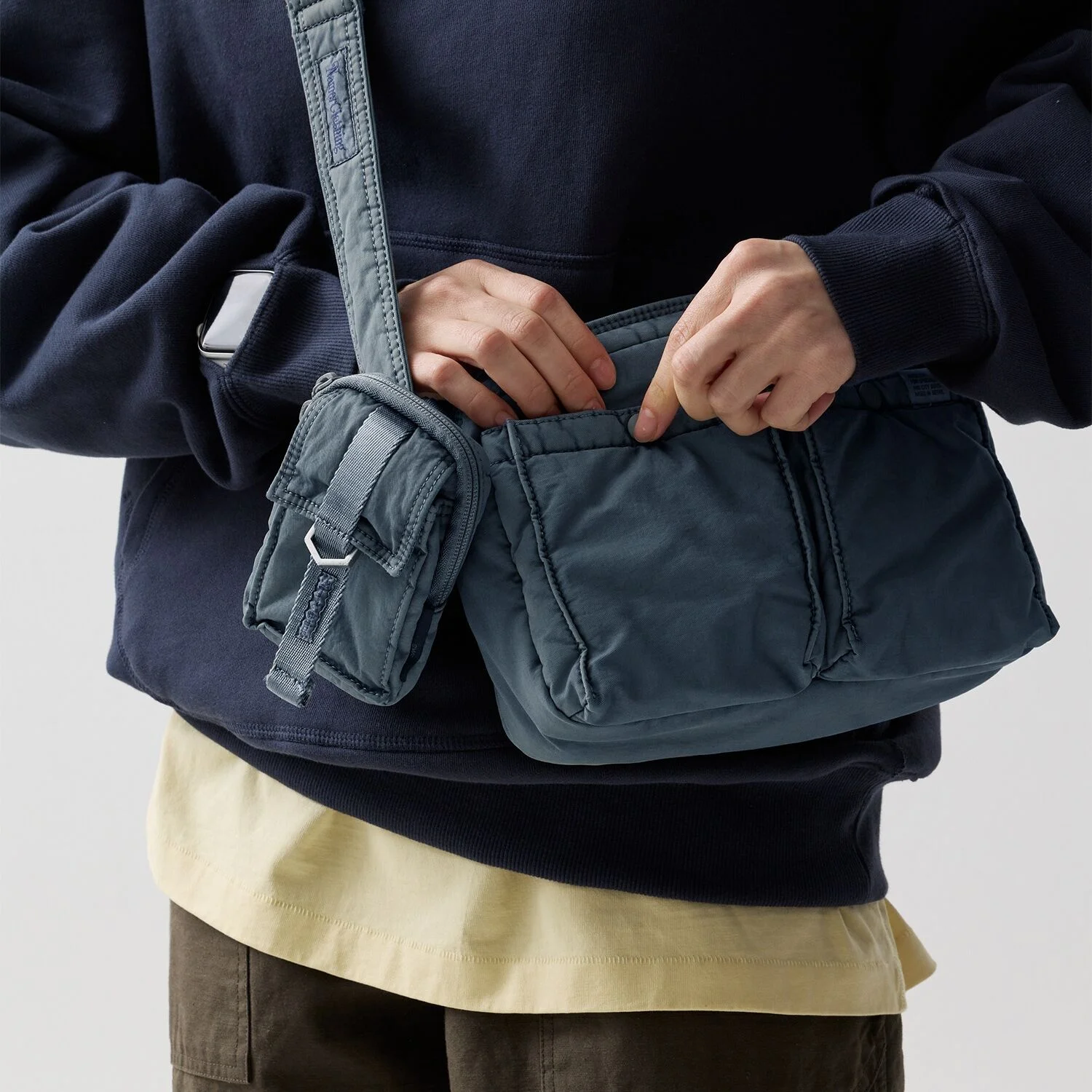 NMR X SWC DYED MULTI POUCH 003 DUSTY BLUE