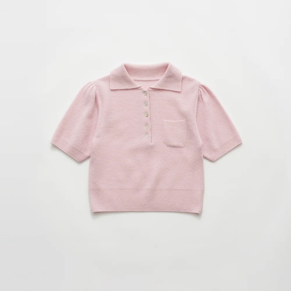 Fluffy Half Collar Knit_Pink