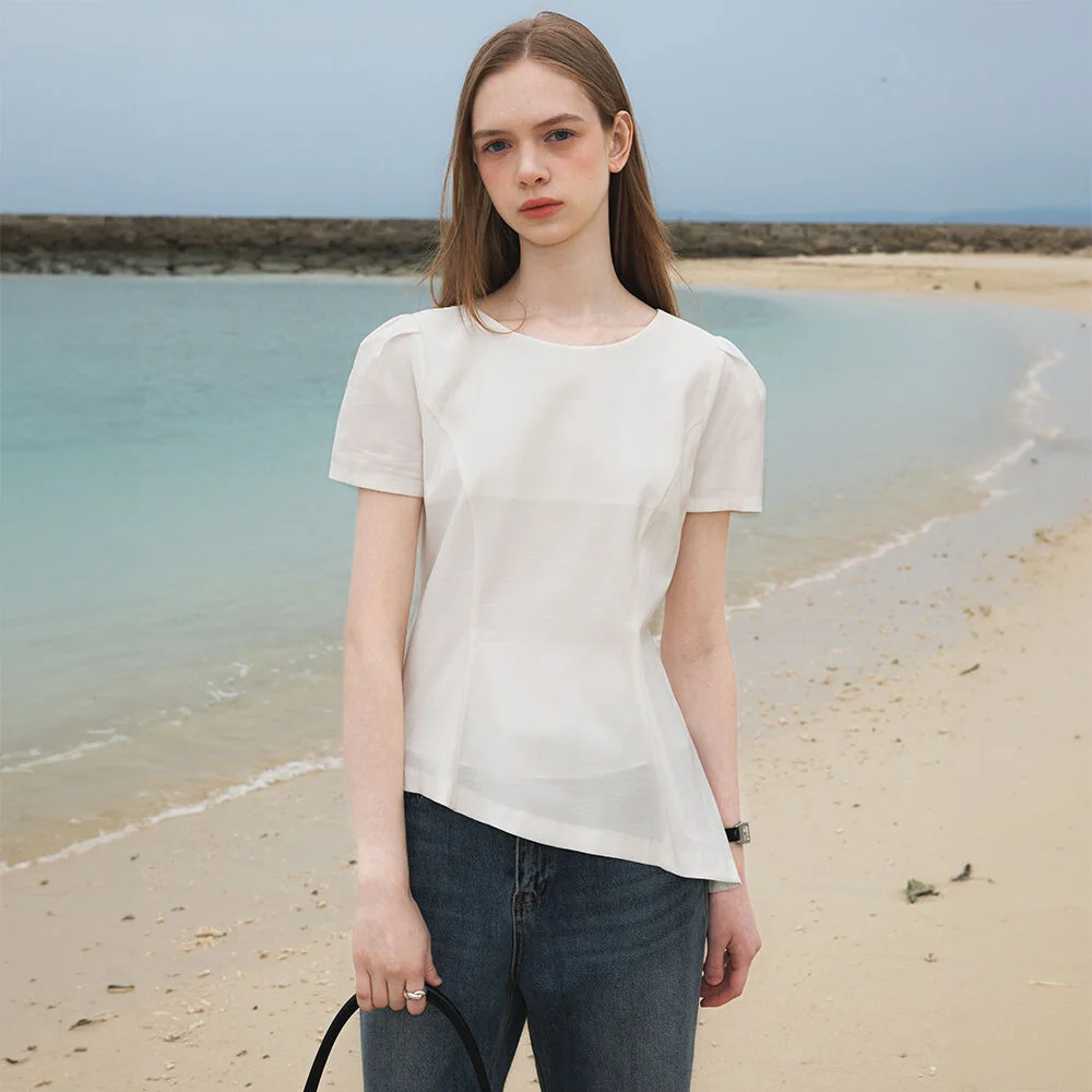 Unbalance Frill Blouse