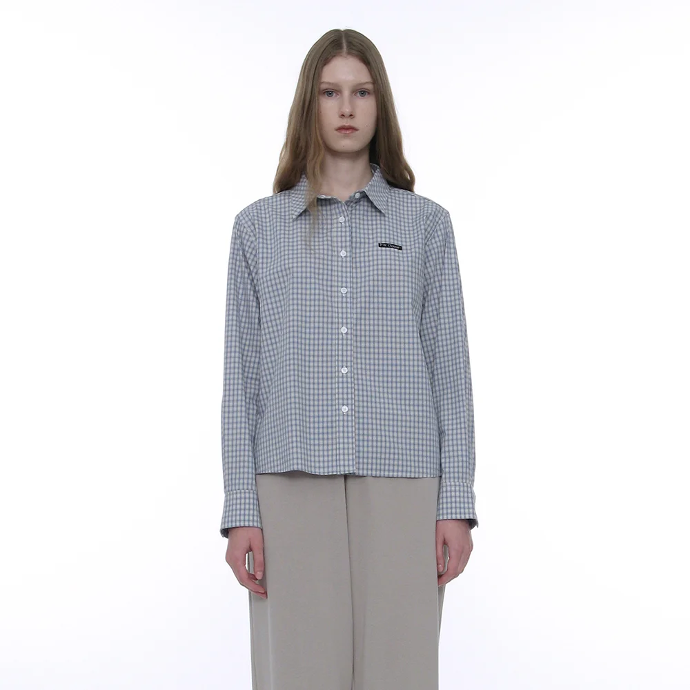 PWC CLASSIC BUTTON-UP CHECK SHIRT_SKY
