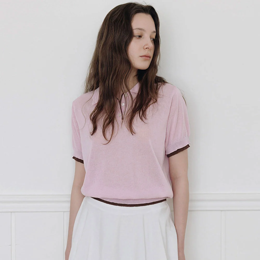 Layerd Collar Knit(Light Pink)