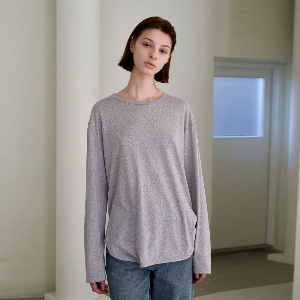 RENEWAL PURE LONG SLEEVE T-SHIRTS_GRAY