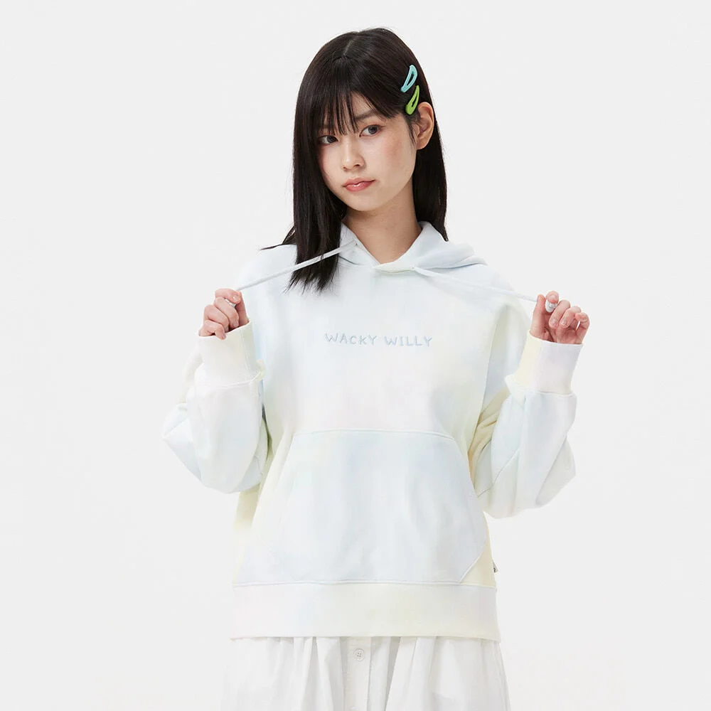 女裝 模糊 圖案 微寬鬆版型 連帽衫 圖案