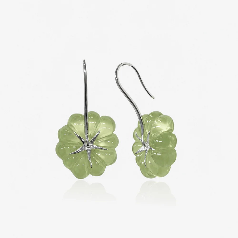 Heirloom tomato earrings, BEFORE RED
