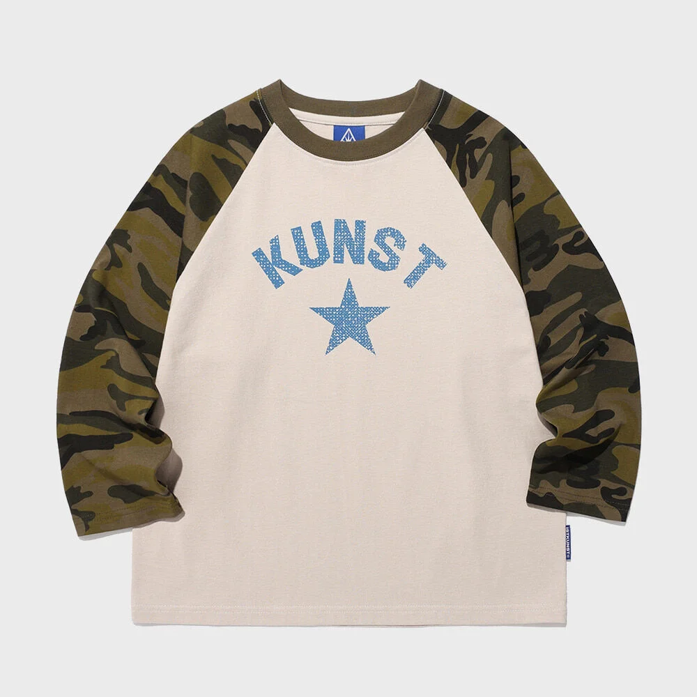 KUNST RAGLAN 3/4 TEE_BEIGE(IK2FSMT555A)