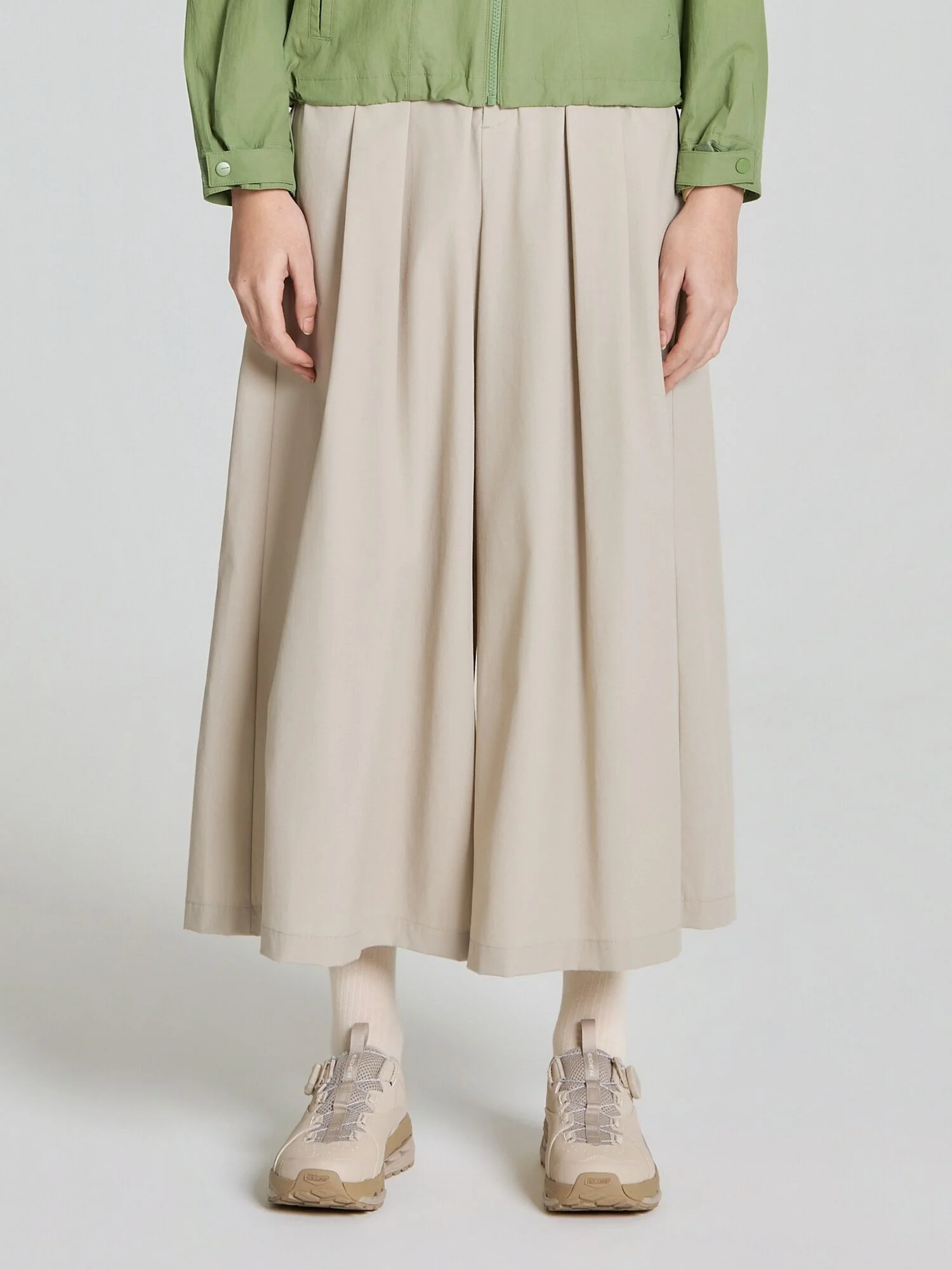 BRISE (Brisé) 女裝 寬版 喇叭 褲子_Light Beige_DWP26352E1
