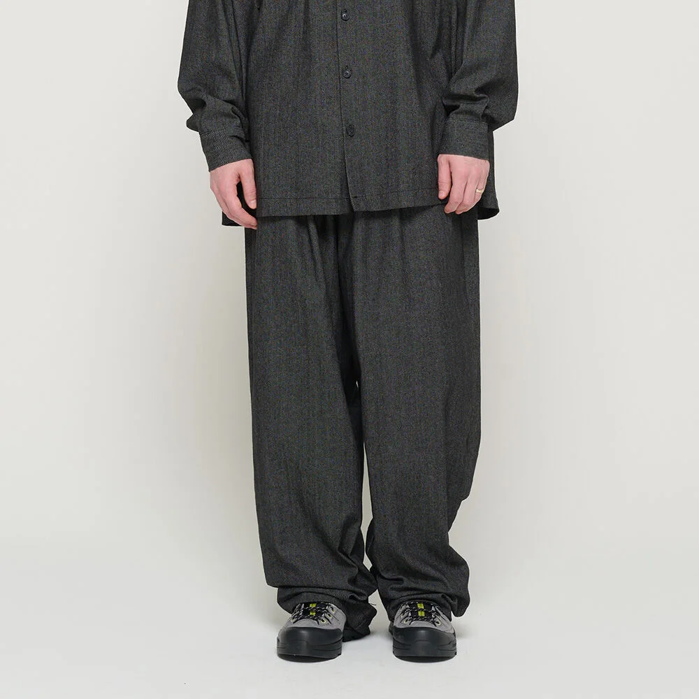 NONFADE WIDE BANDING PANTS (BLACK)