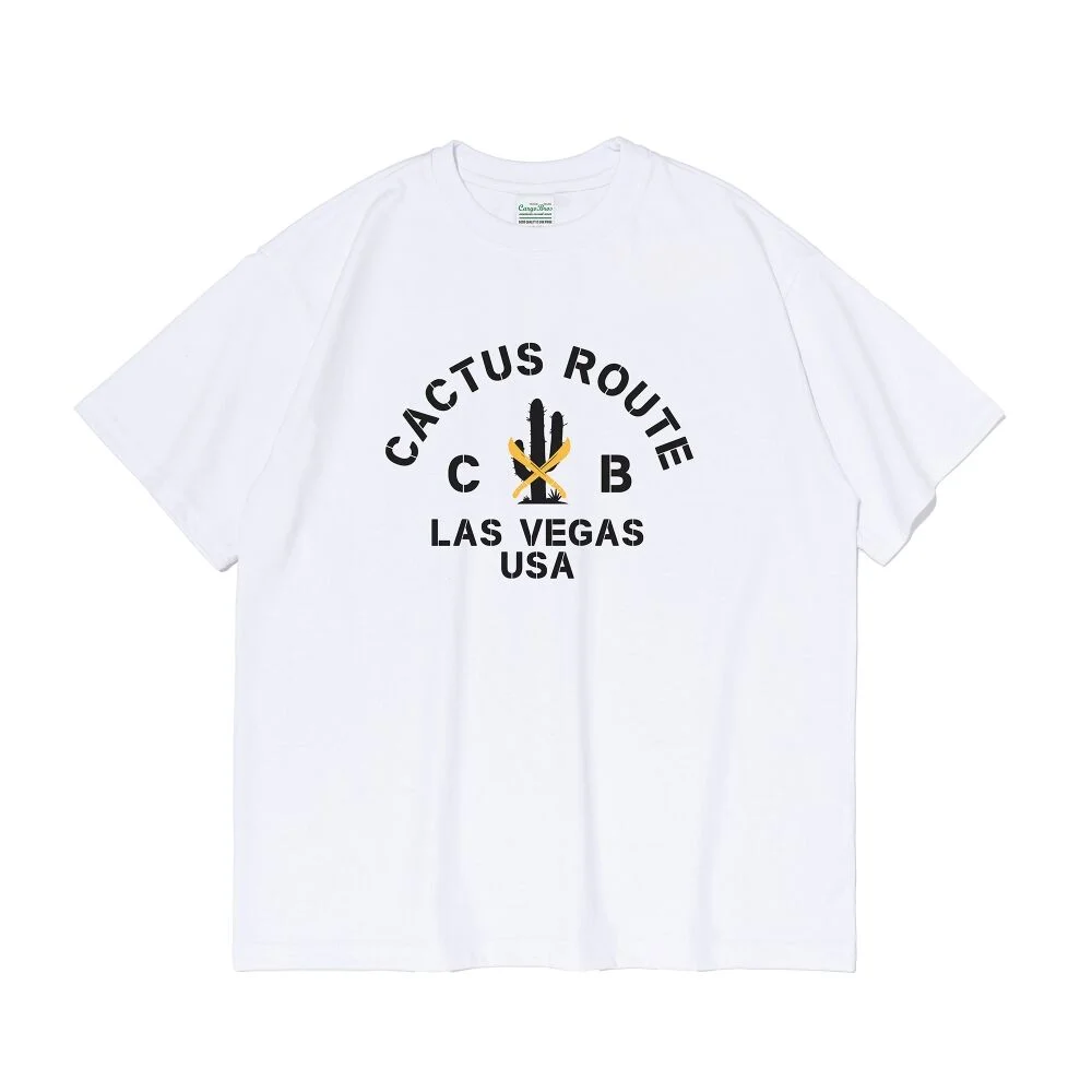 CB LASVEGAS CACTUS SHORT SLEEVE T-SHIRT (WHITE)