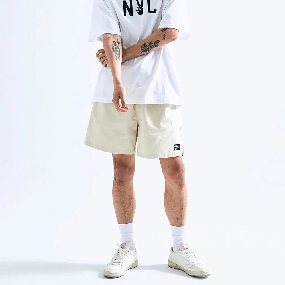 MIL-LABEL COTTON SHORTS PANTS 奶油
