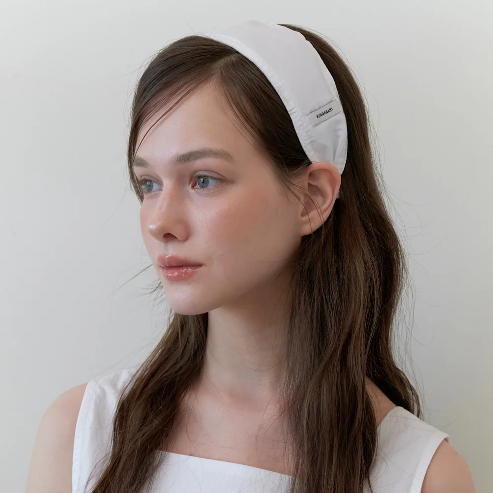 daily basic wide headband - white