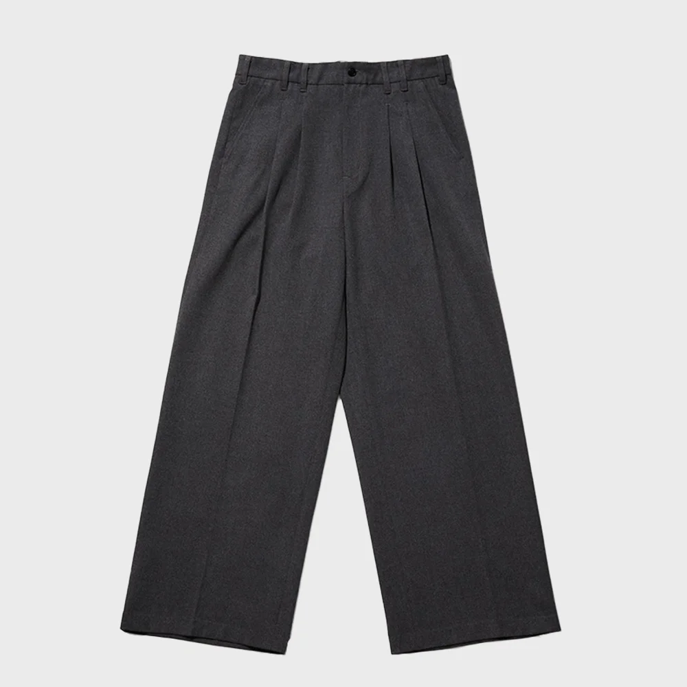 Two Tuck Wide Pants Gray