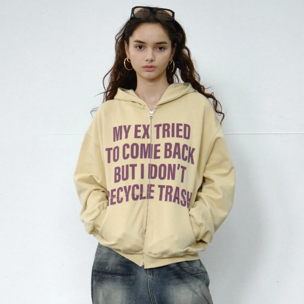 pt letter zip up (yellow)