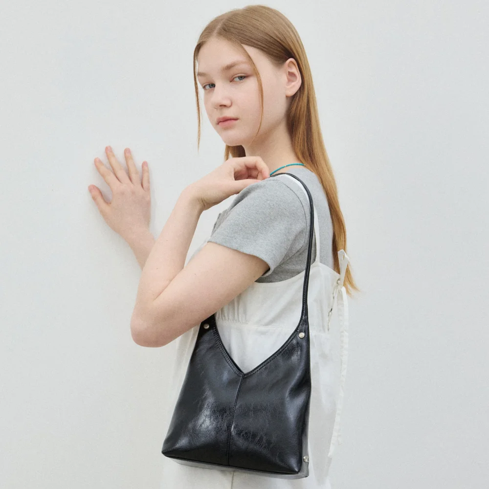 皮革 Hobo Bag