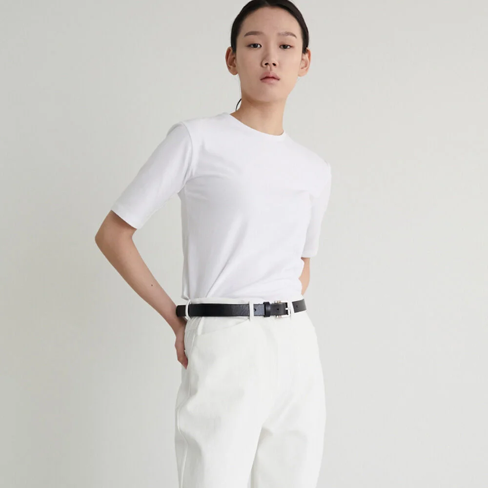 20S SLIM HALF T-SHIRTS (WHITE)