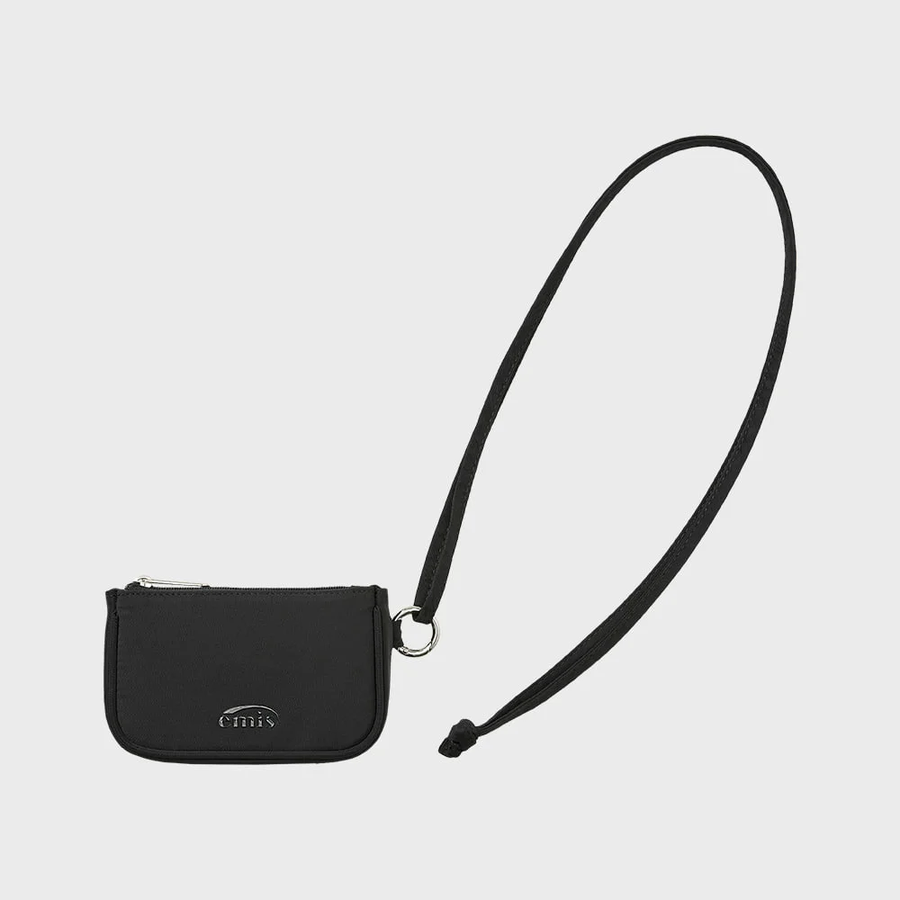 TONAL ZIP CARD HOLDER-BLACK