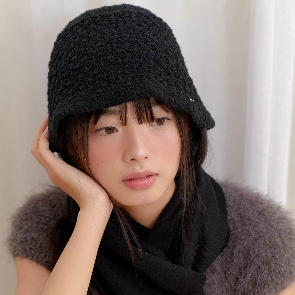 WINDY WAFFLE BOUCLE BUCKET HAT_2COLOR HA026