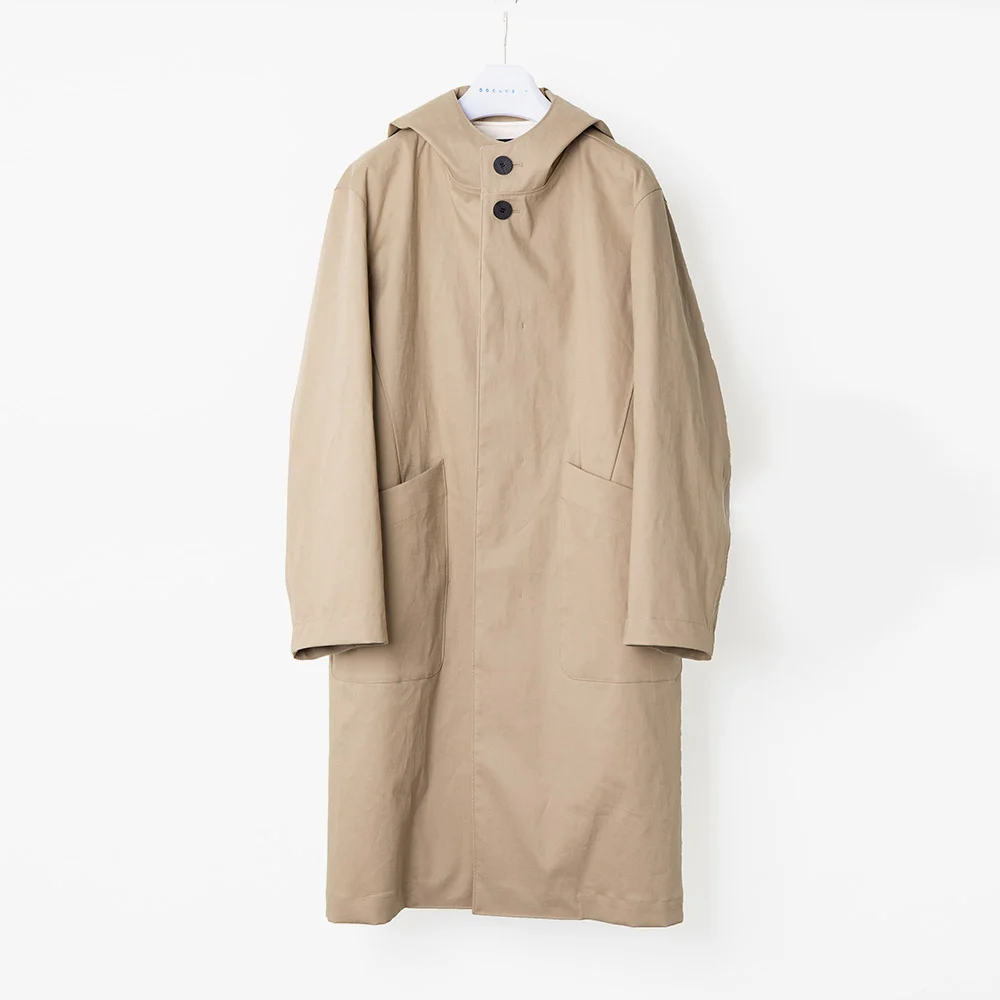 WATER PROOF HOODED COAT (BEIGE)