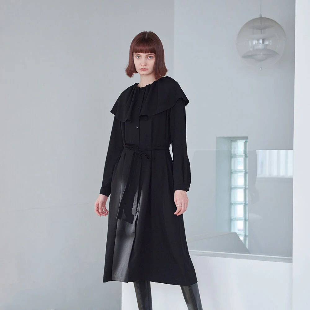 Cape Dress - Black