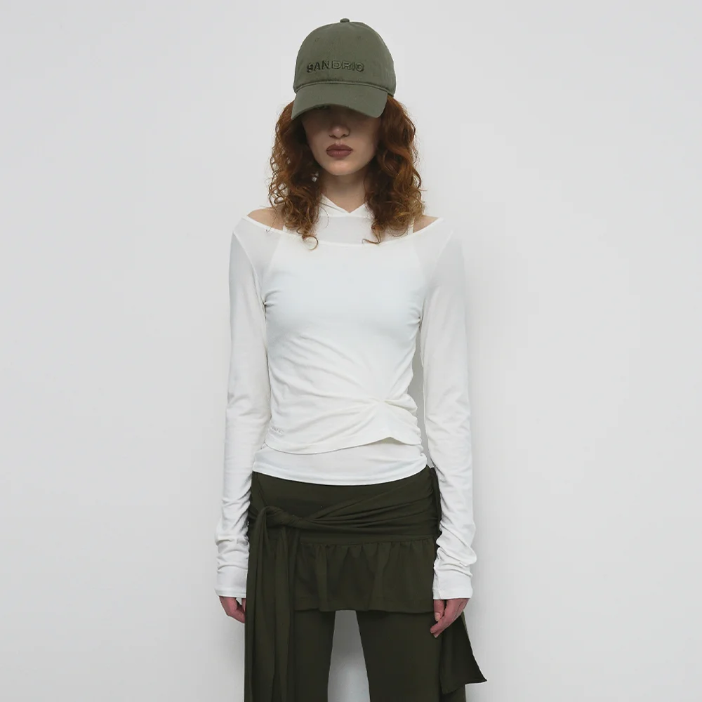 LAYERED HOOD T-SHIRT_IVORY