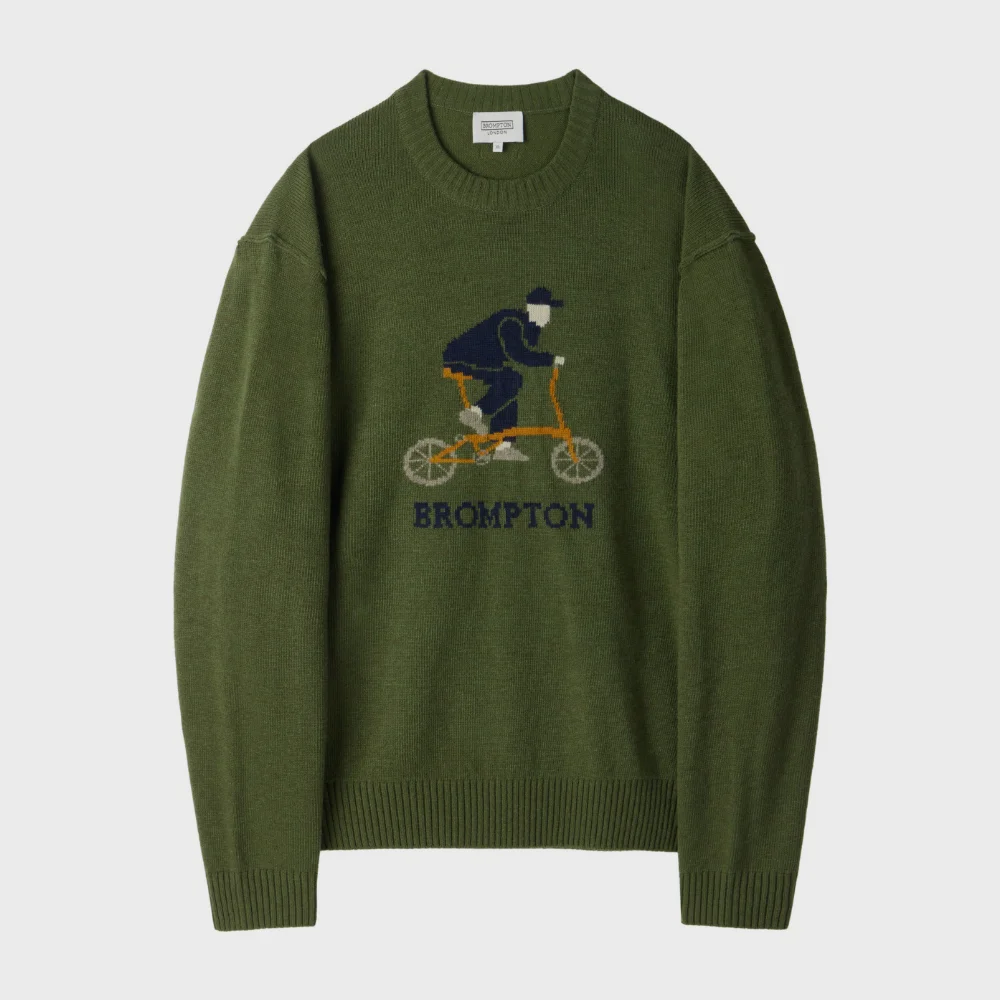 BROMPTON INTARSIA SWEATER - OLIVE (P254MKT430)