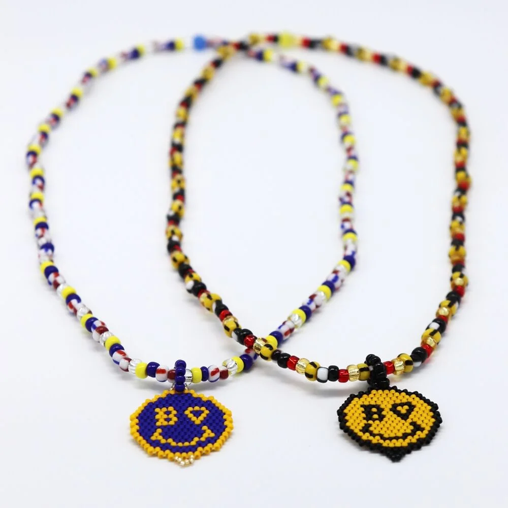 BONBEAU smile beads Necklace 笑臉 吊飾 時尚 串珠頸鏈