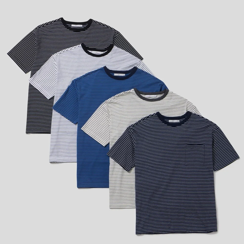 USA COTTON 20s STRIPE TEE 5 COLORS (247)