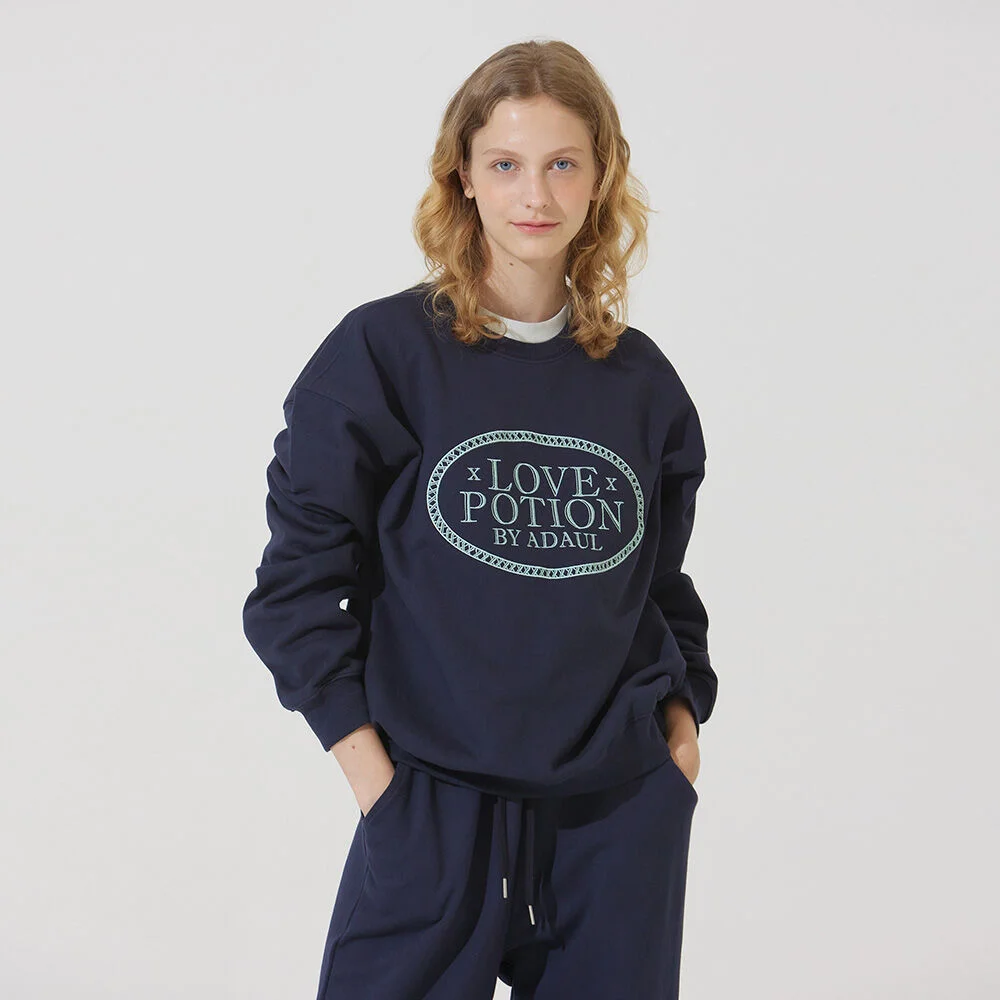 LOVE POTION loose fit sweat shirts - navy