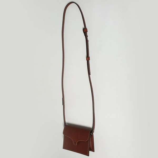 Leather mini Bag M / Brown