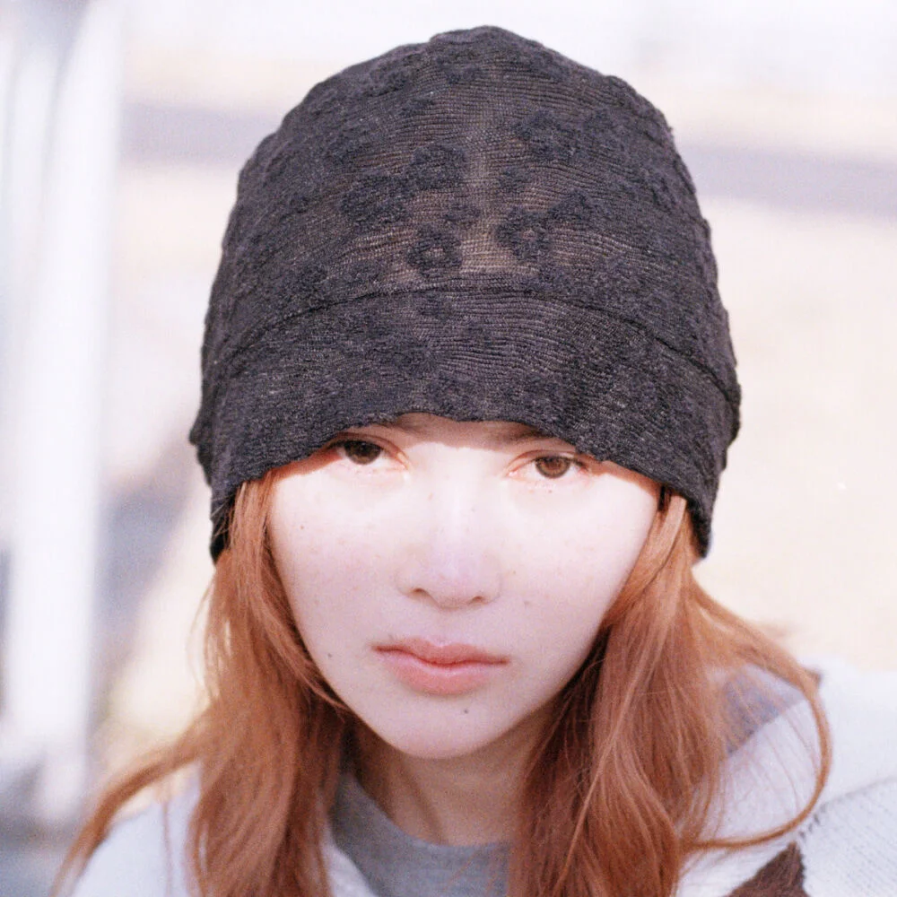 FLORE TERRY BEANIE IN BLACK
