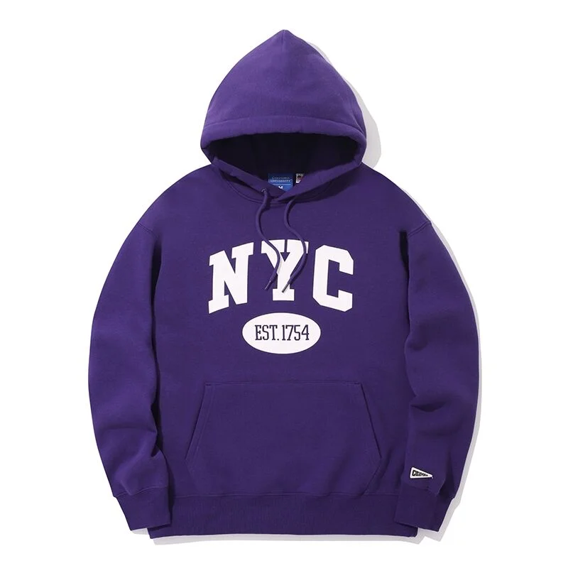 NYC ARCH LOGO FLEECE HOODIE 復古紫