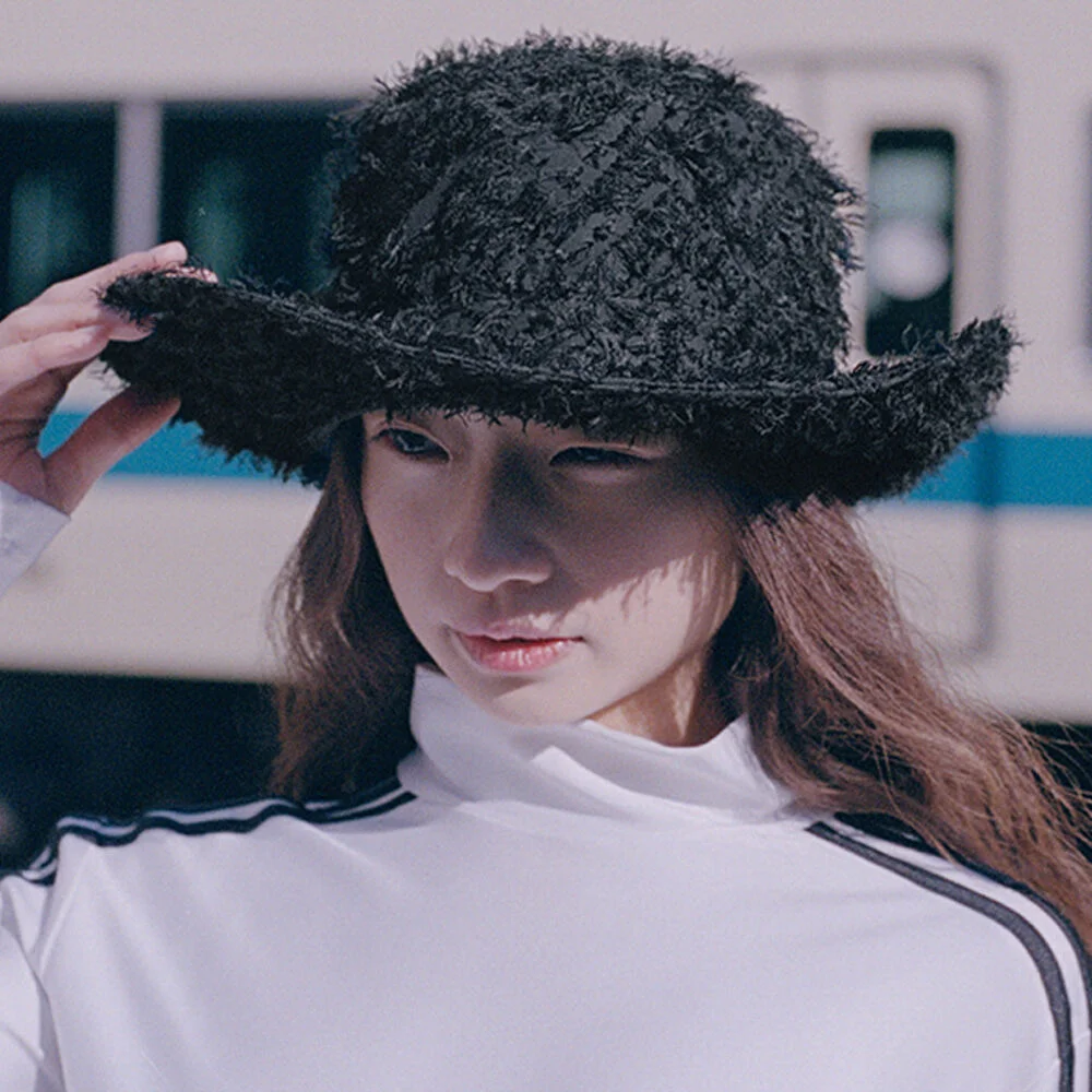 BOHO FRINGE FEDORA IN BLACK