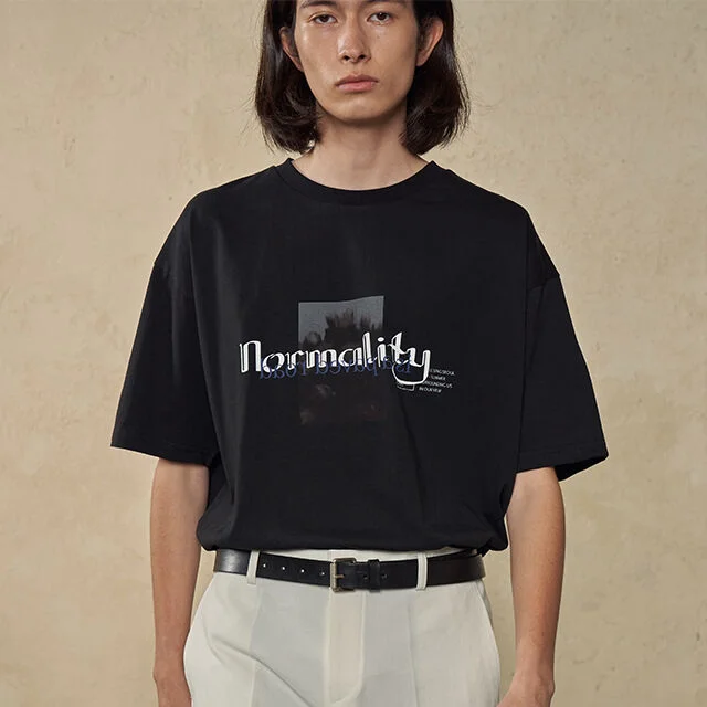 UNISEX Normality Graphic T-shirts_BLACK