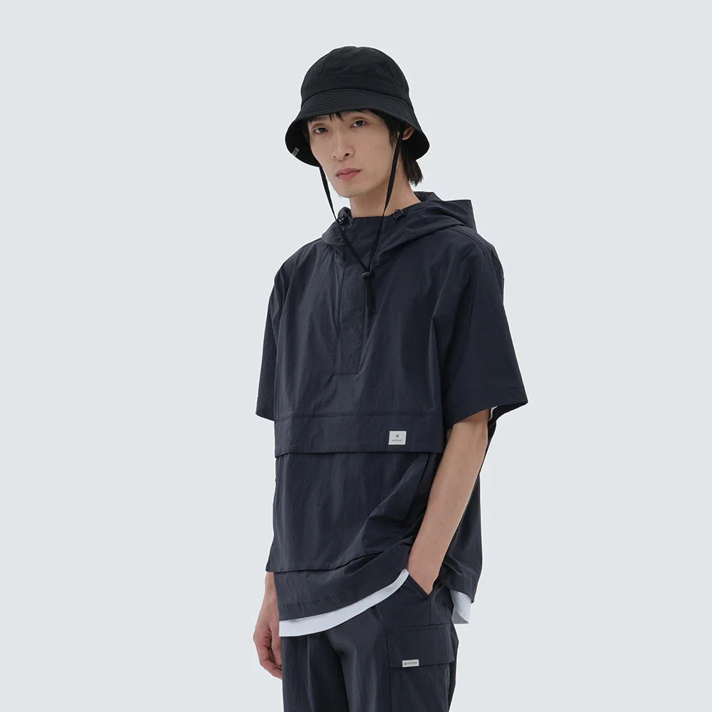 髮根 連帽衫 短袖 風褸 Navy (S24MURAN65)
