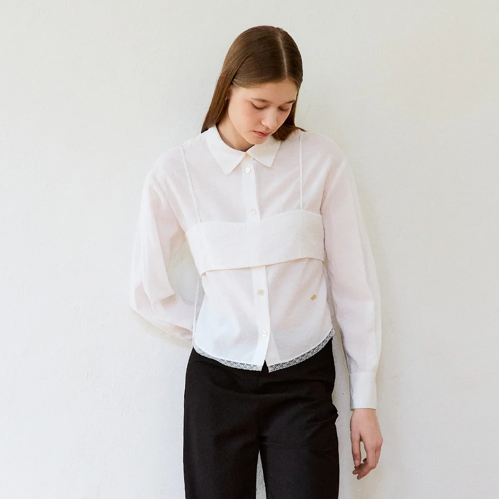 Sophie Bustier Shirt Ivory
