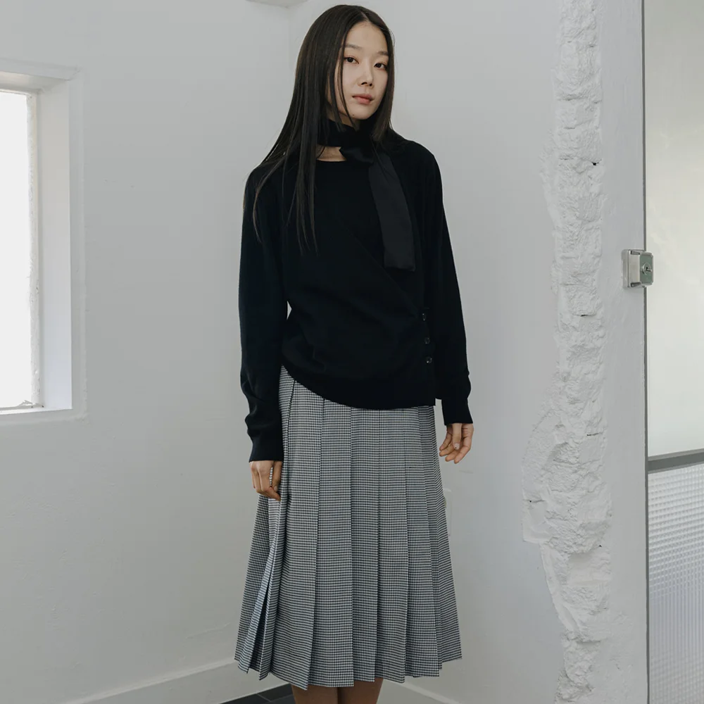 Medium Pleated Check Skirt