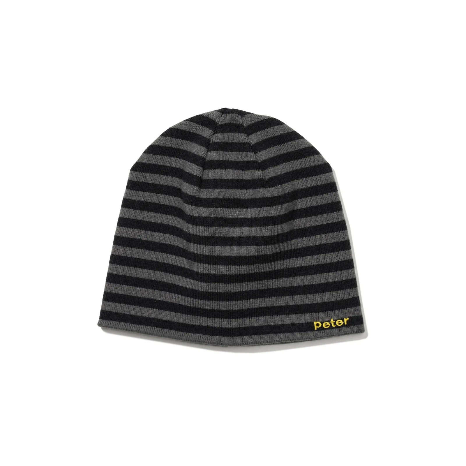 PETER STRIPE BEANIE - CHARCOAL