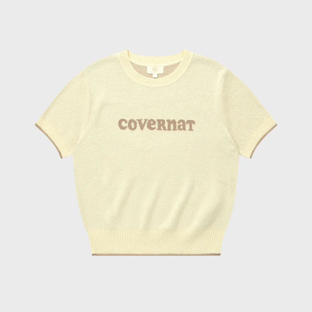 女裝 Cooper Logo 半 針織衫 象牙色