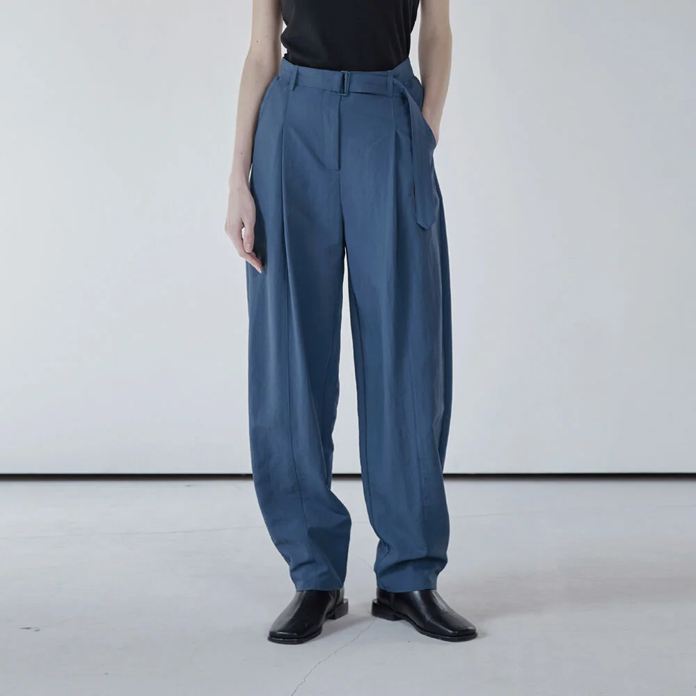 Belt rounded pants (blue)