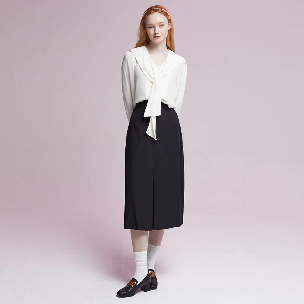 Slot Seam Skirt Black