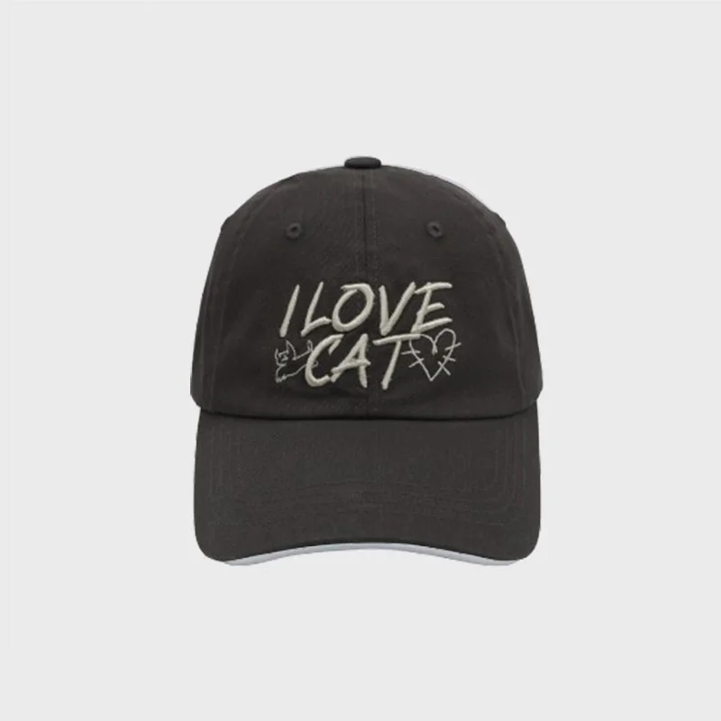 LOVE CAT BALL CAP (CHARCHOL)