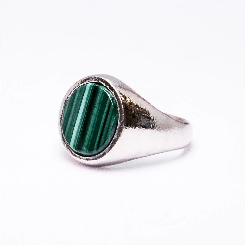 HR 145R_Malachite Bold Ring (Silver 925)